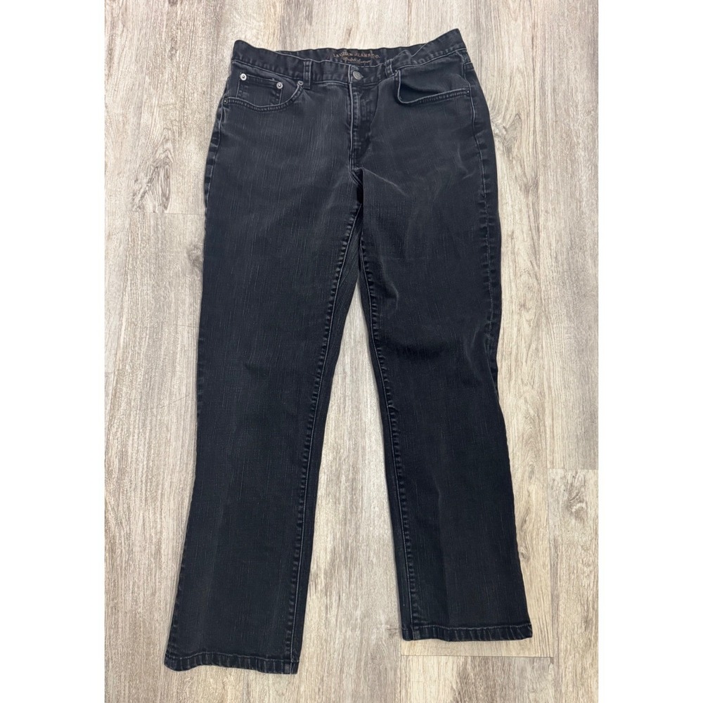 Lauren Jeans Co Ralph Lauren Black Wash Denim Jeans Women Size 12 Bootcut‎